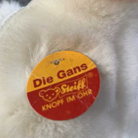 Steiff German Stuffed White Goose Duck Animal Die Gans Old MacDonald - NEW - Picture 6 of 14